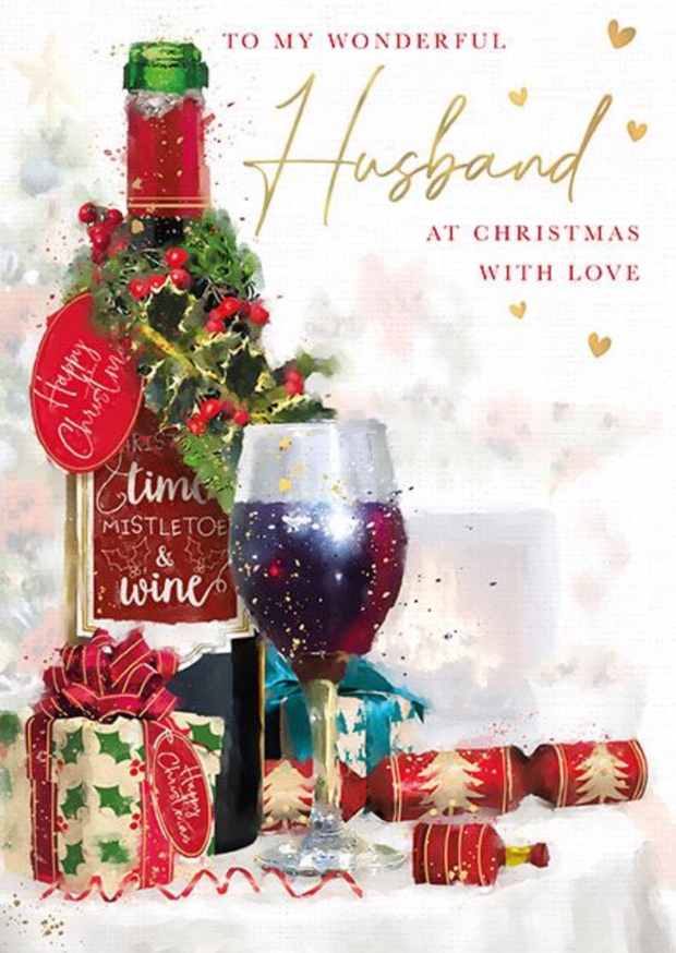 Words N Wishes Husband Christmas Card**