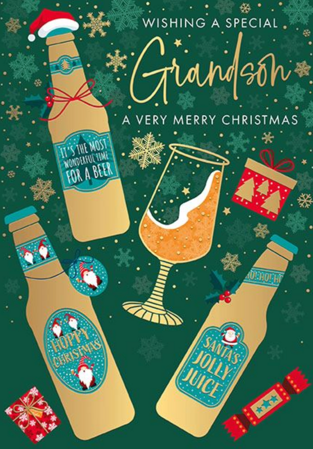 Words N Wishes Grandson Christmas Card**