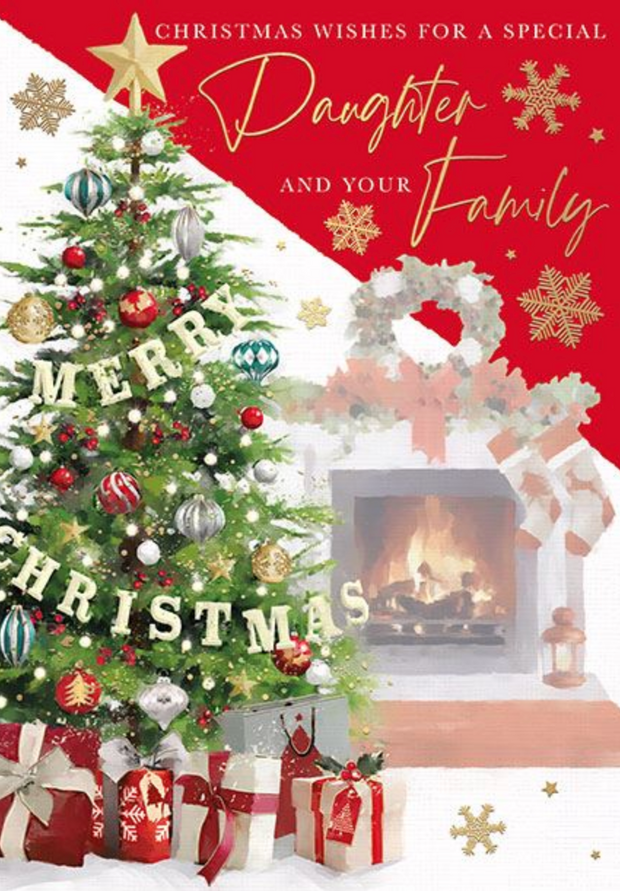 Words N Wishes Daughter & Family Christmas Card**