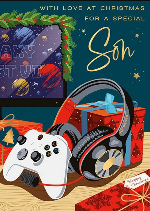 Words N Wishes Son Christmas Card**