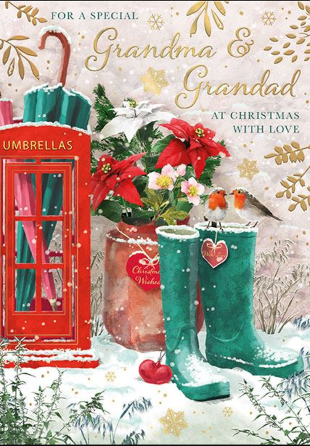 Words N Wishes Grandma & Grandad Christmas Card**
