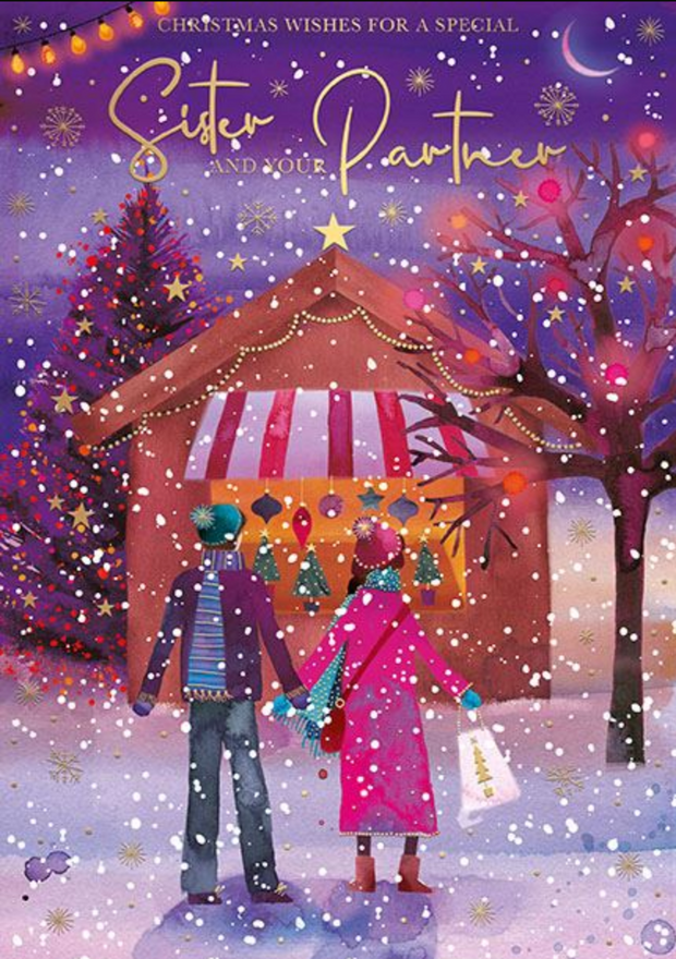 Words N Wishes Sister & Partner Christmas Card**