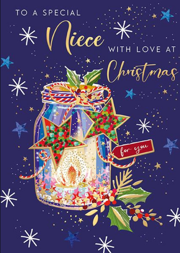 Words N Wishes Niece Christmas Card**