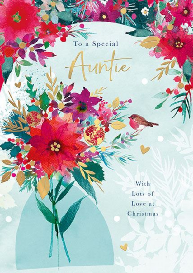 Words N Wishes Auntie Christmas Card