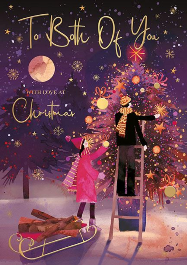 Words N Wishes Both Of You Christmas Card**