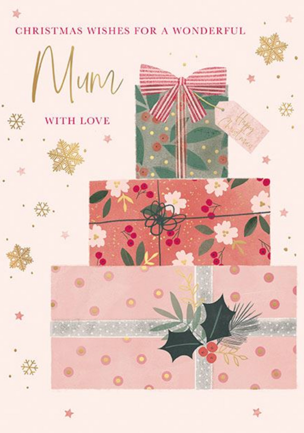 Words N Wishes Mum Christmas Card**