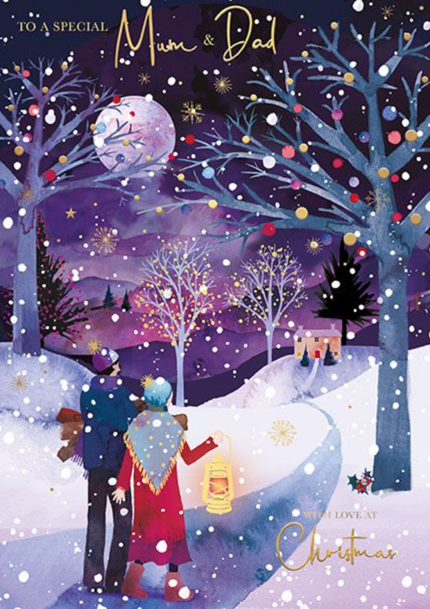 Words N Wishes Mum & Dad Christmas Card