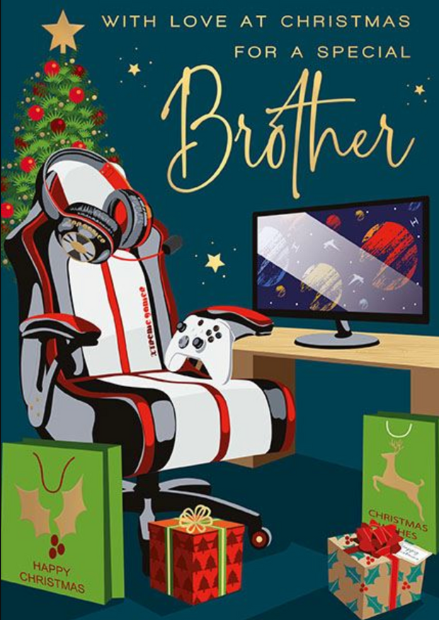 Words N Wishes Brother Christmas Card**