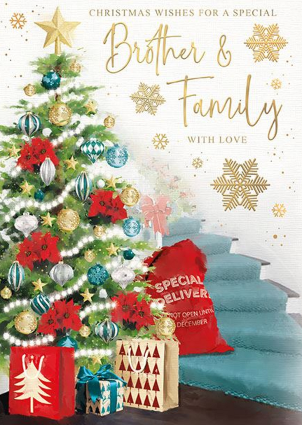 Words N Wishes Brother & Family Christmas Card**