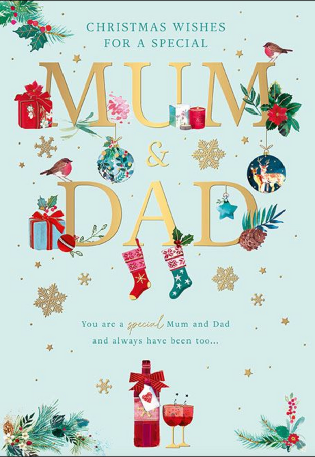 Words N Wishes Mum & Dad Christmas Card**