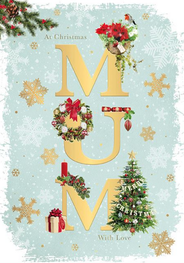 Words N Wishes Mum Christmas Card**