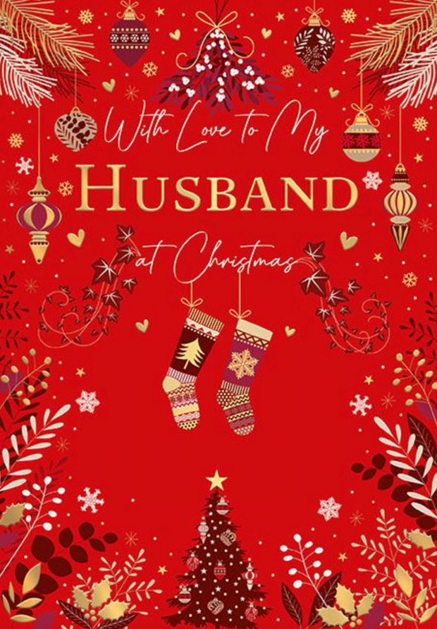 Words N Wishes Husband Christmas Card**