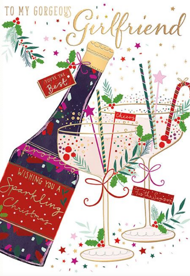 Words N Wishes Girlfriend Christmas Card**