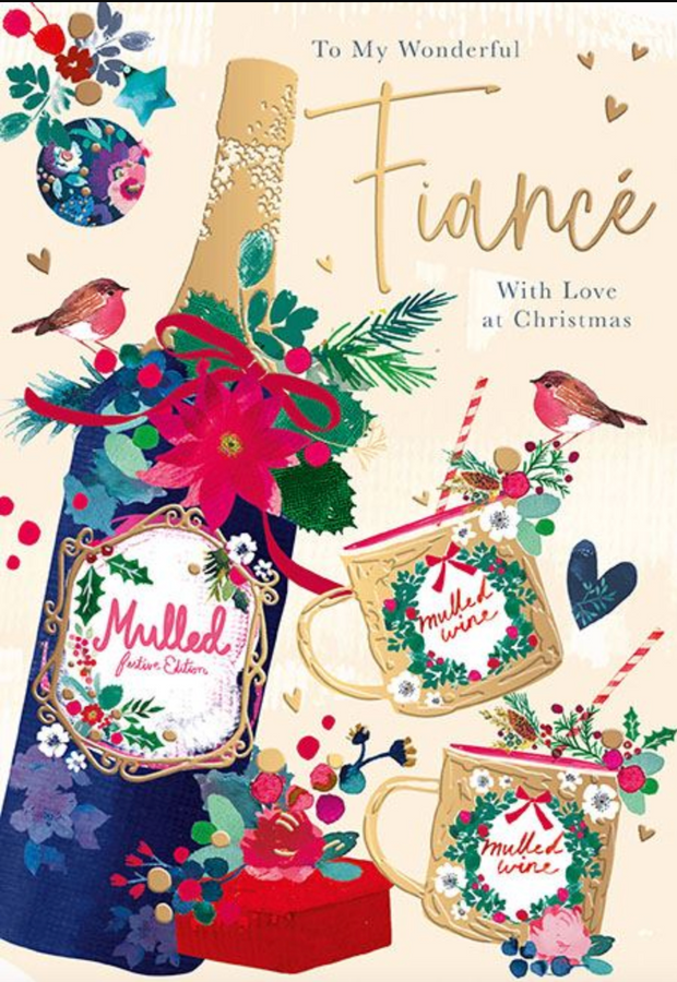 Words N Wishes Fiance Christmas Card**