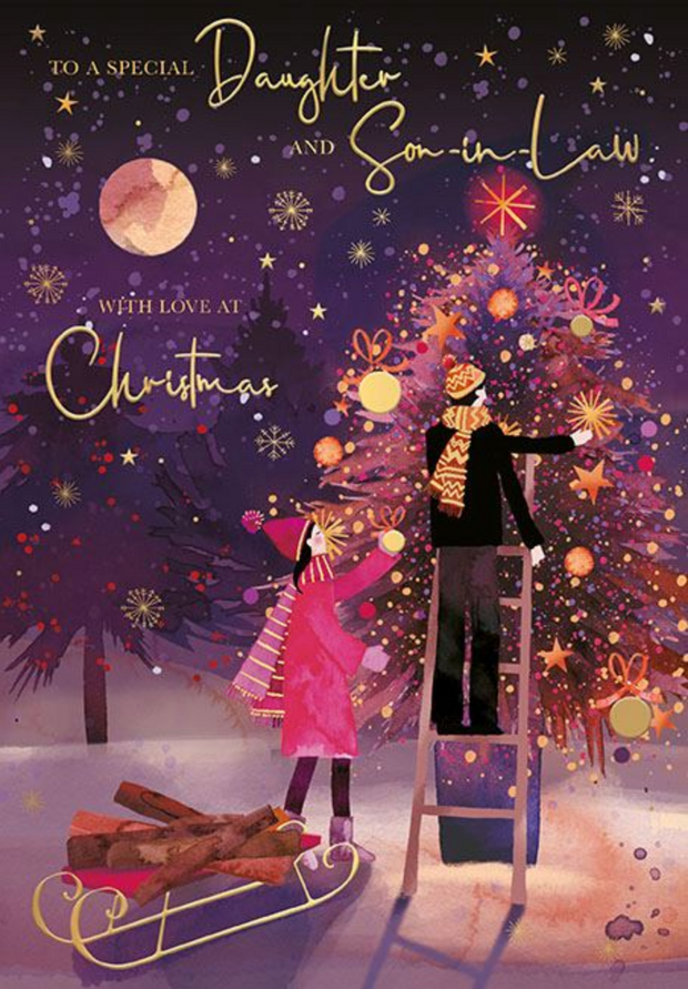 Words N Wishes Daughter & Son-in-Law Christmas Card**
