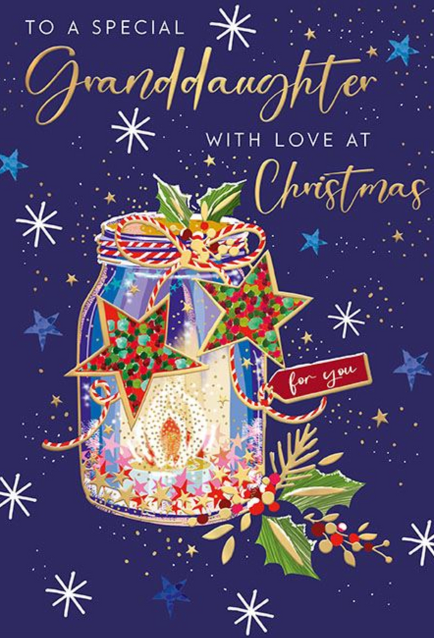 Words N Wishes Granddaughter Christmas Card**