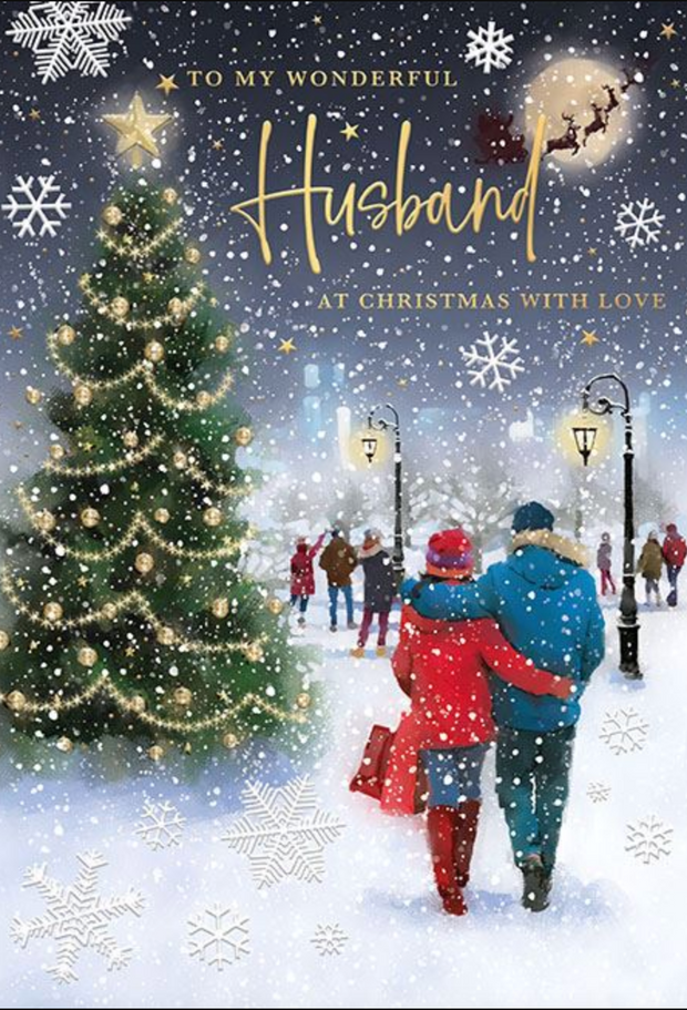 Words N Wishes Husband Christmas Card**