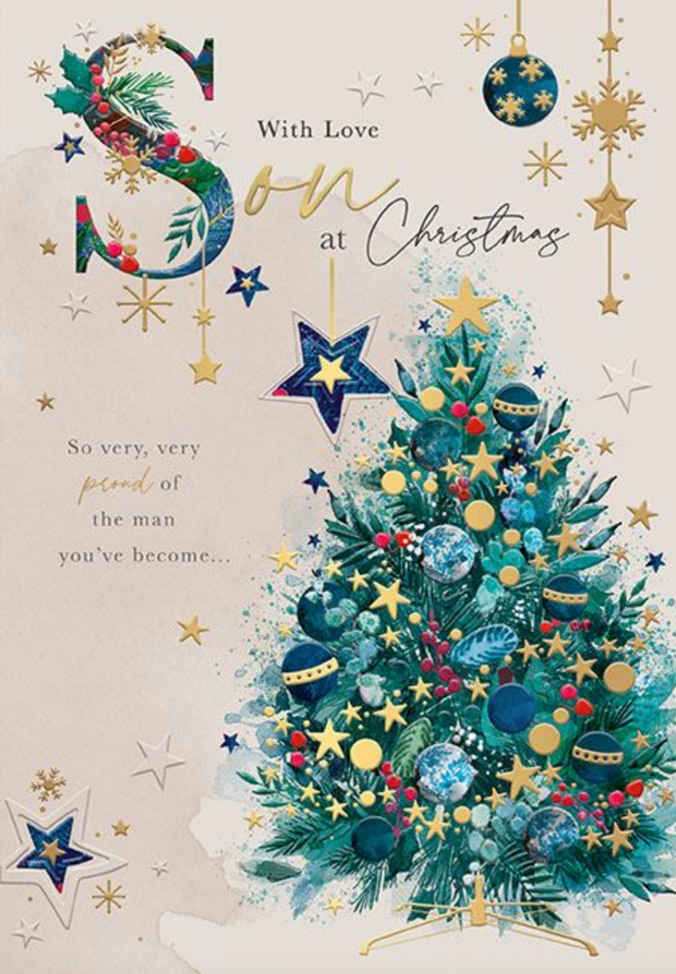 Words N Wishes Son Christmas Card**