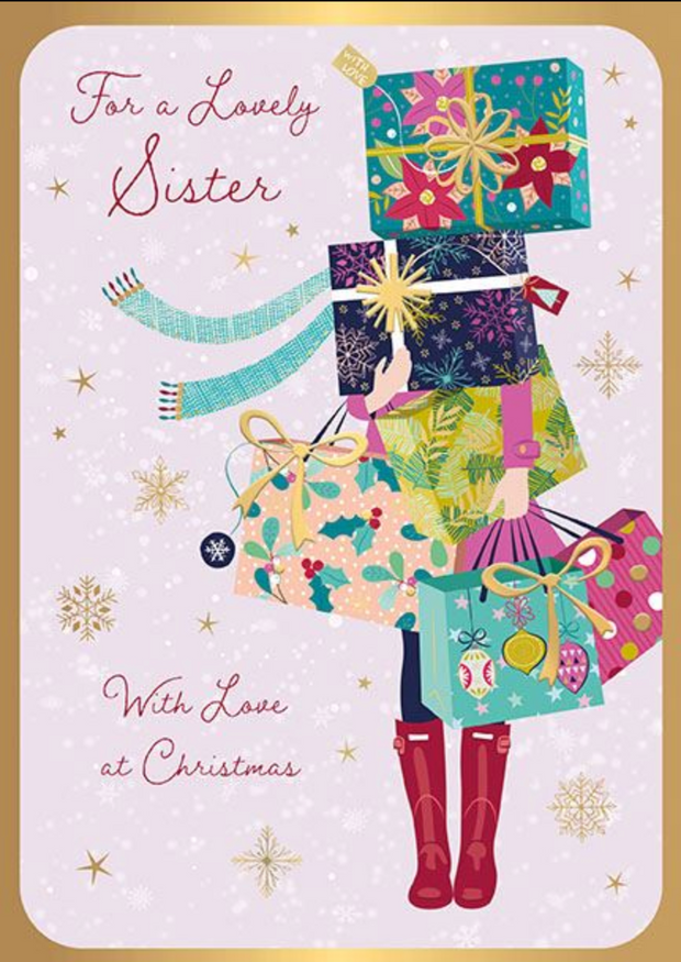 Words N Wishes Sister Christmas Card**
