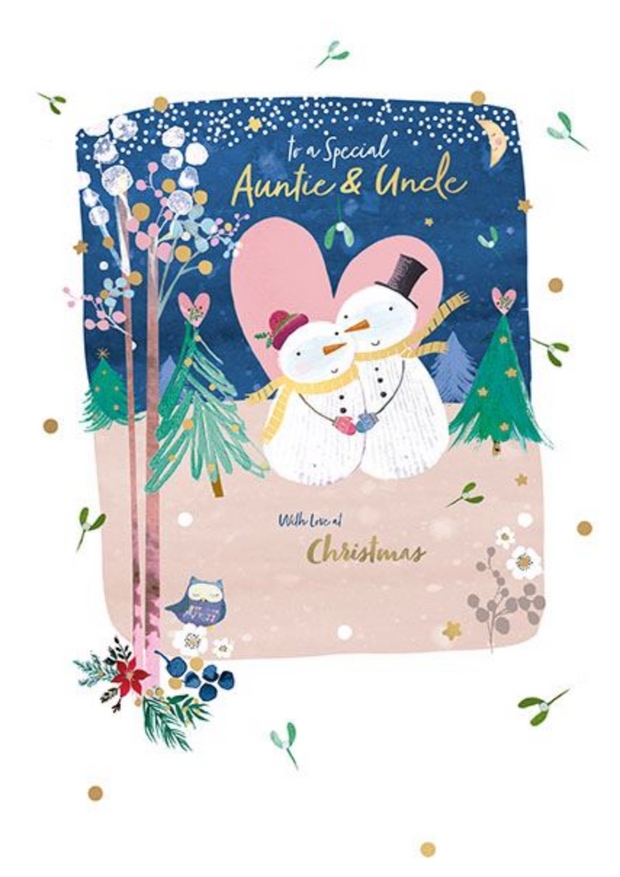 Words N Wishes Auntie & Uncle Christmas Card**