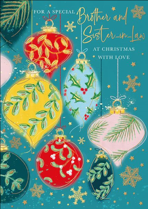 Words N Wishes Brother & Sister-in-Law Christmas Card**