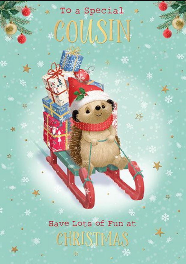Words N Wishes Cousin Christmas Card**