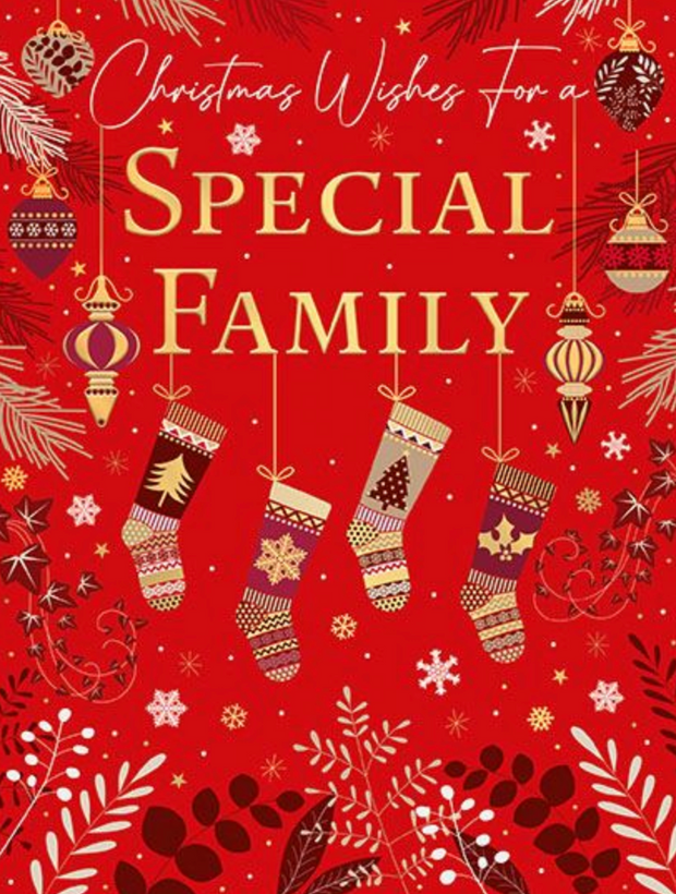 Words N Wishes Special Family Christmas Card**