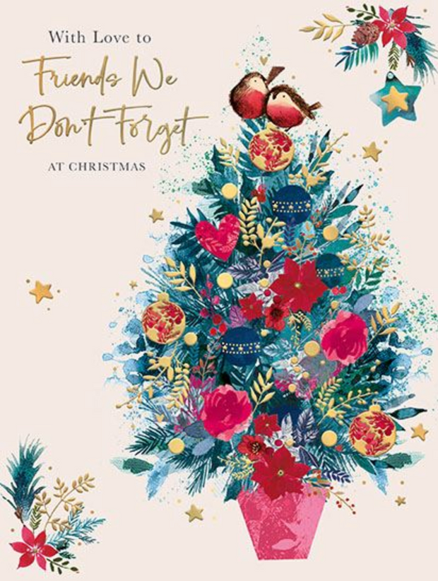 Words N Wishes Friends Christmas Card**