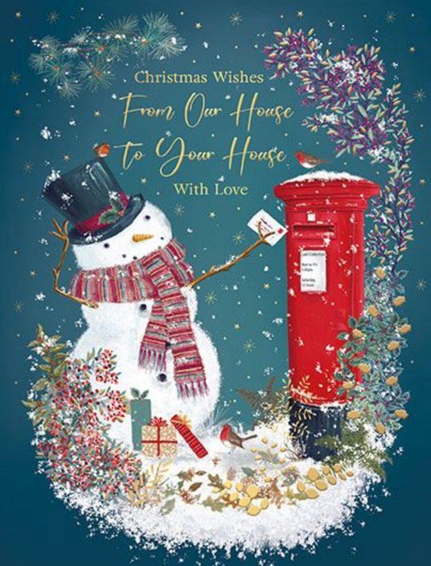 Words N Wishes From Our House To Your House Christmas Card**