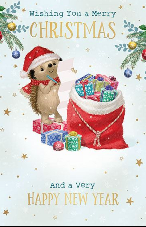 Words N Wishes Open Christmas Card**