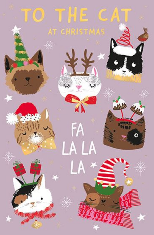 Words N Wishes To The Cat Christmas Card**