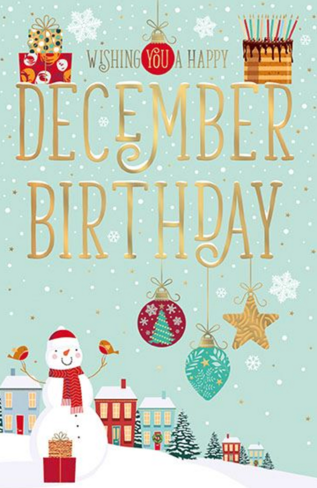 Words N Wishes December Birthday Card**