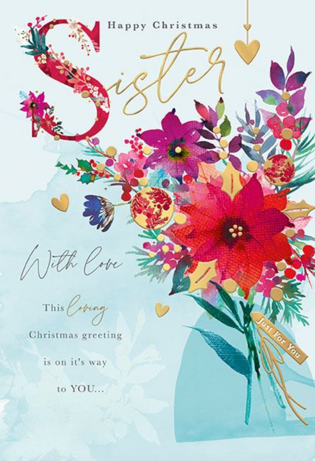 Words N Wishes Sister Christmas Card**