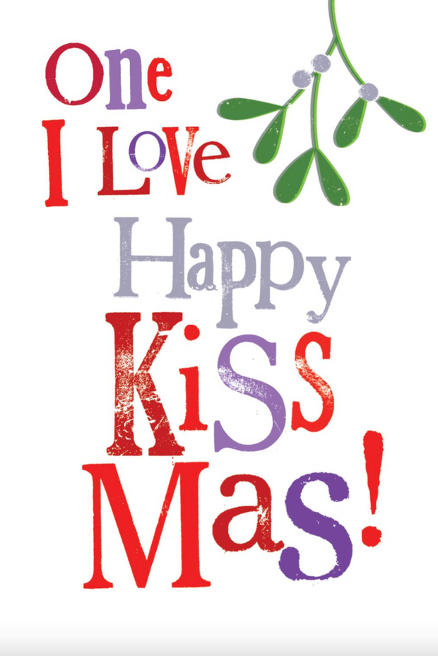Words N Wishes One I Love Christmas Card**