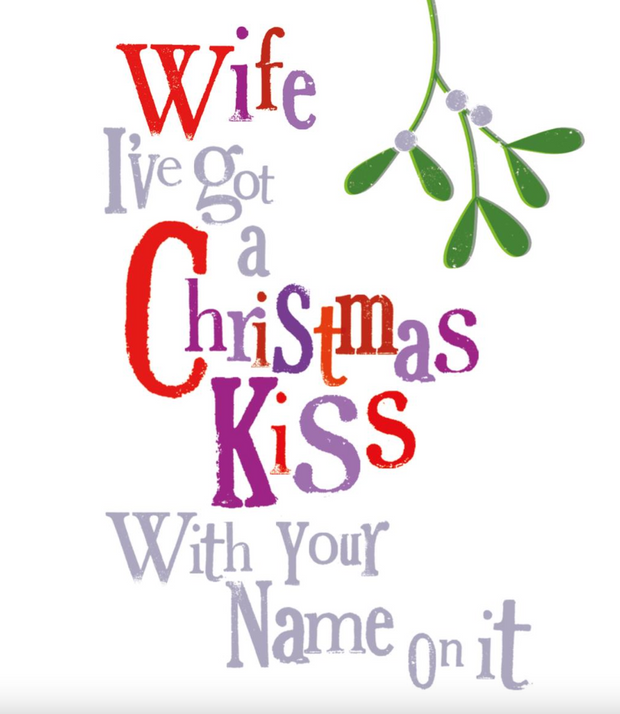 Words N Wishes Wife Christmas Card**