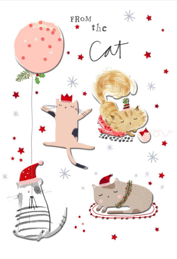Hallmark From The Cat Christmas Card**