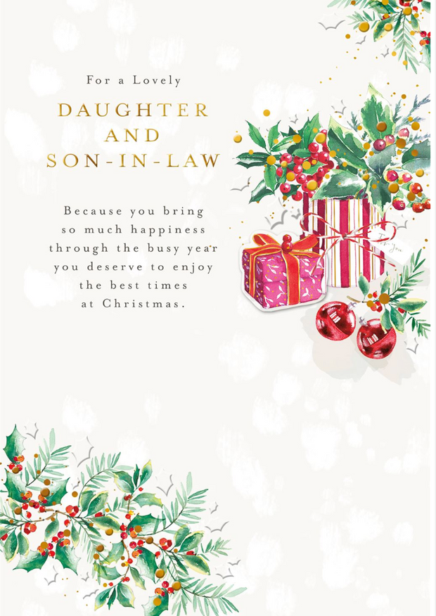 Hallmark Daughter & Son-in-Law Christmas Card**