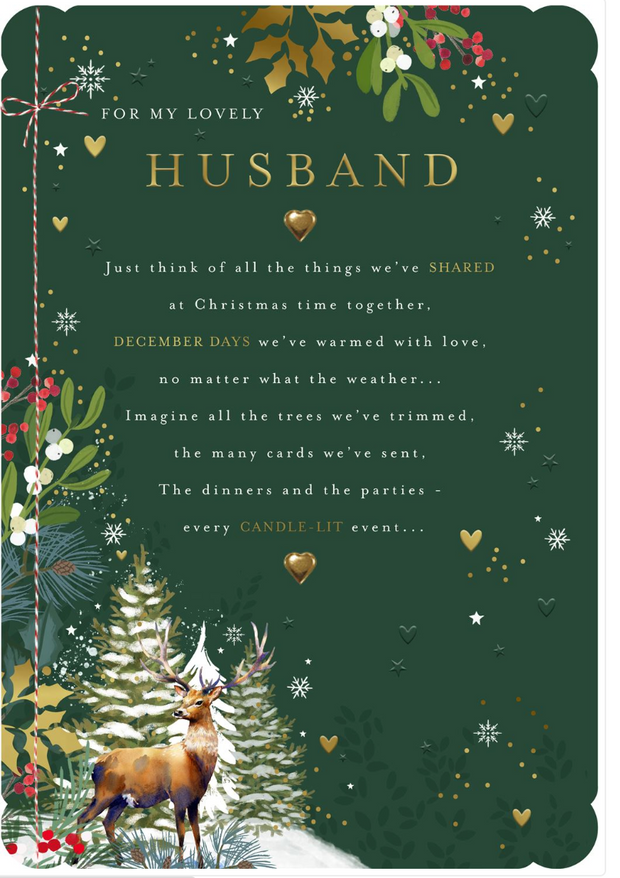 Hallmark Husband Christmas Card**
