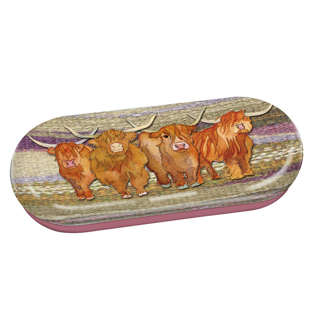 Emma Ball Highland Coos Glasses Case