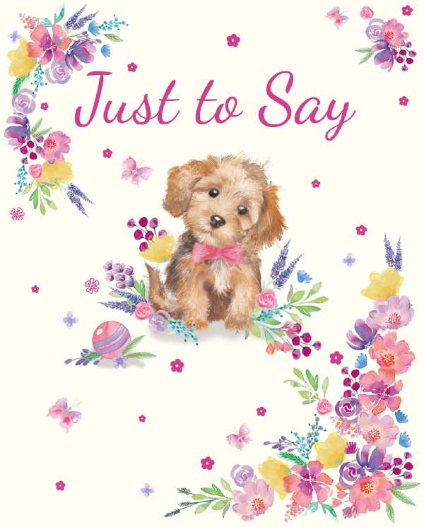 Noel Tatt Just to Say Puppy Notelets pack of 4