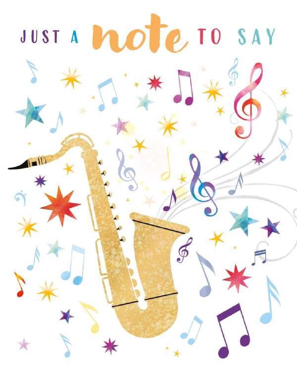 Noel Tatt Just to Say Music Notelets pack of 4