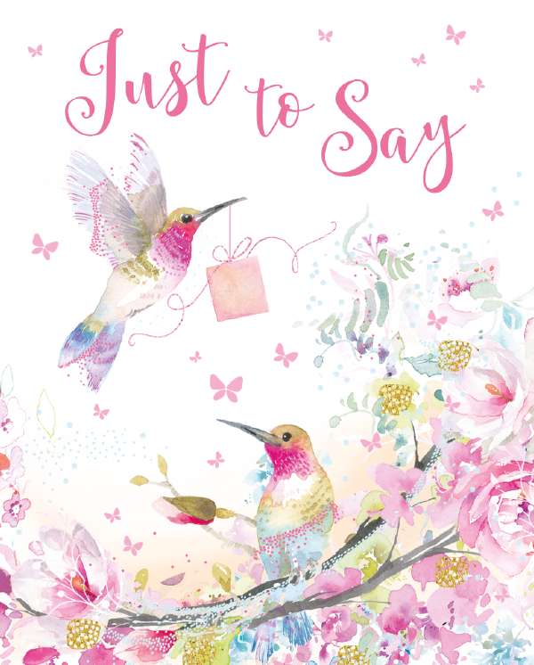 Noel Tatt Just to Say Hummingbirds Notelets pack of 4