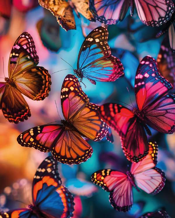 Noel Tatt Butterflies Blank Notelets pack of 4