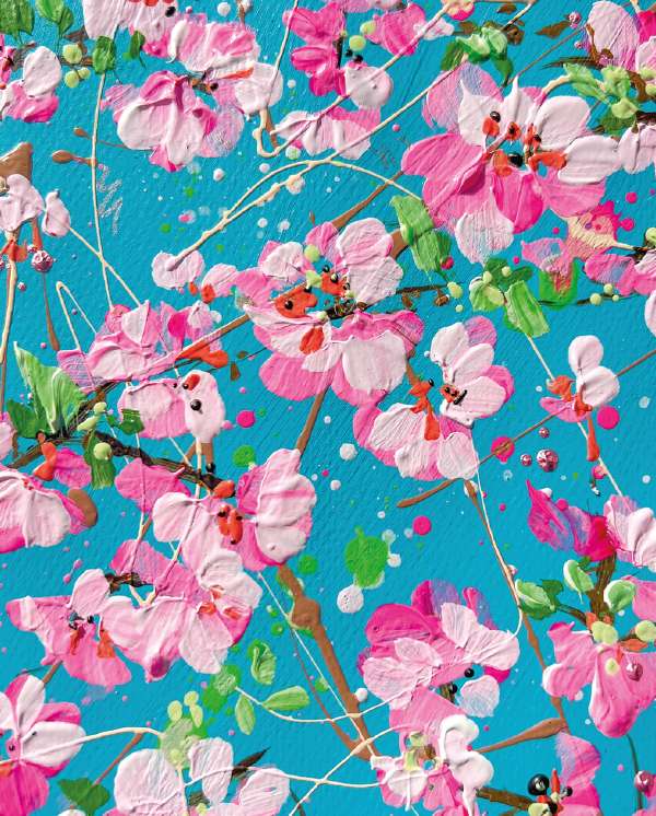 Noel Tatt Floral Blank Notelets pack of 4