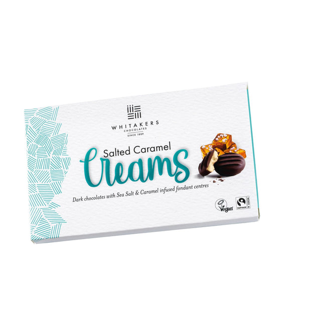 Whitakers Dark Chocolate Salted Caramel Creams Box 150g
