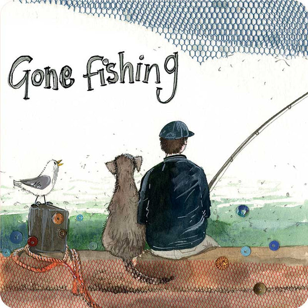 Alex Clark Gone Fishing Coaster