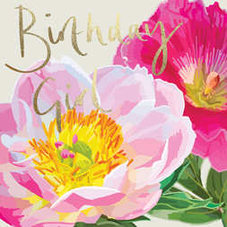 Sarah Kelleher Peony Birthday Girl Card*