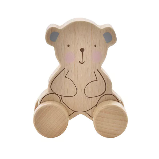 Bambino Wooden Toy Push Bear