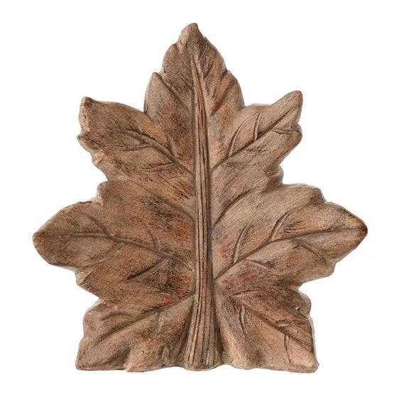 Country Living Autumn Wood Effect Resin Leaf Medium*