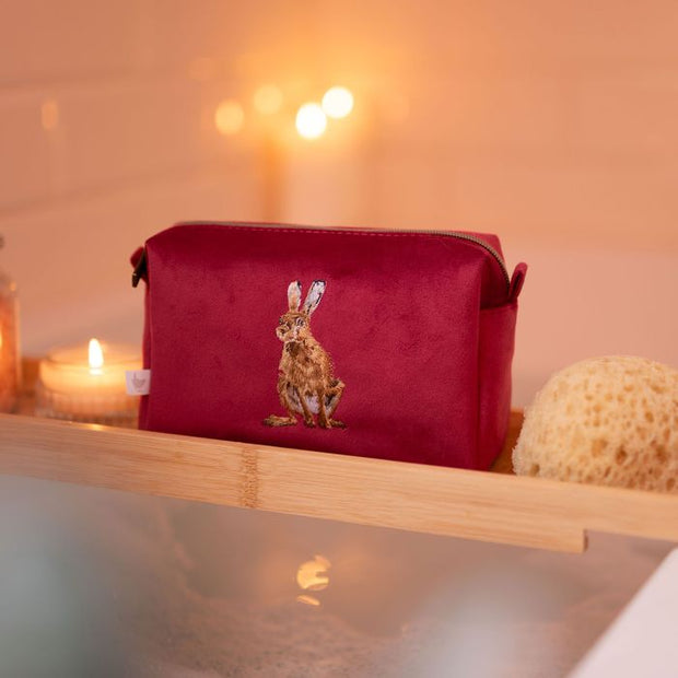 Wrendale 'Golden Hour' Hare Embroidered Make Up Bag*